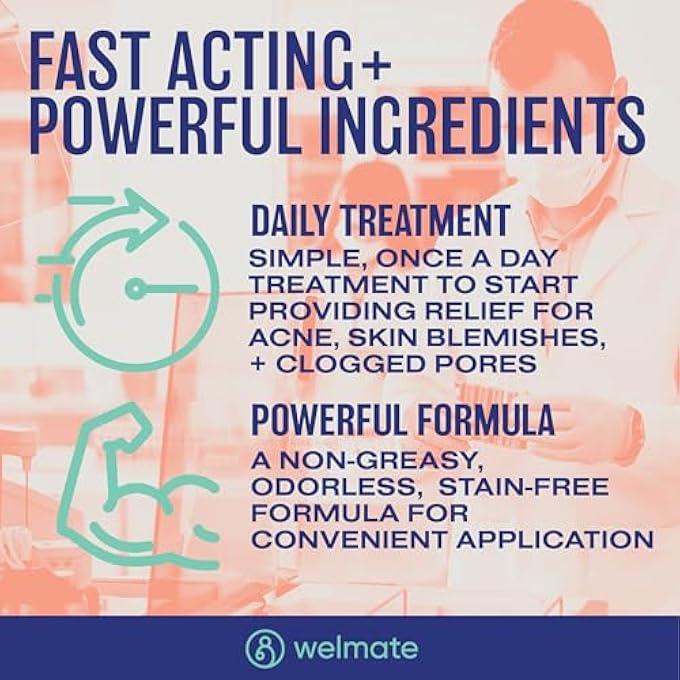 WELMATE - ADAPALENE GEL 0.1% (2 PACK) ACNE TREATMENT - ONCE DAILY TOPICAL RETINOID - OIL FREE - FRAGRANCE FREE - PREVIOUSLY PRESCRIPTION ONLY - VALUE SIZE - OVER-THE-COUNTER MEDICATION - SKIN CARE - Image 3